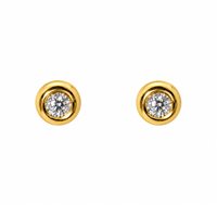 Orecchini Promesse Donna in Oro giallo Diamante 0.12 Ct OPPA012 - OPPA012